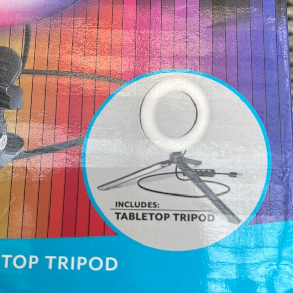 NIB  Bower Live streaming 6” RGB/white ring light Table tripod and clip … - Picture 5 of 6